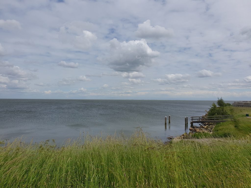 A wooden jetty for mooring sailboats