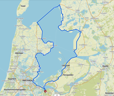 Google Maps view of the route